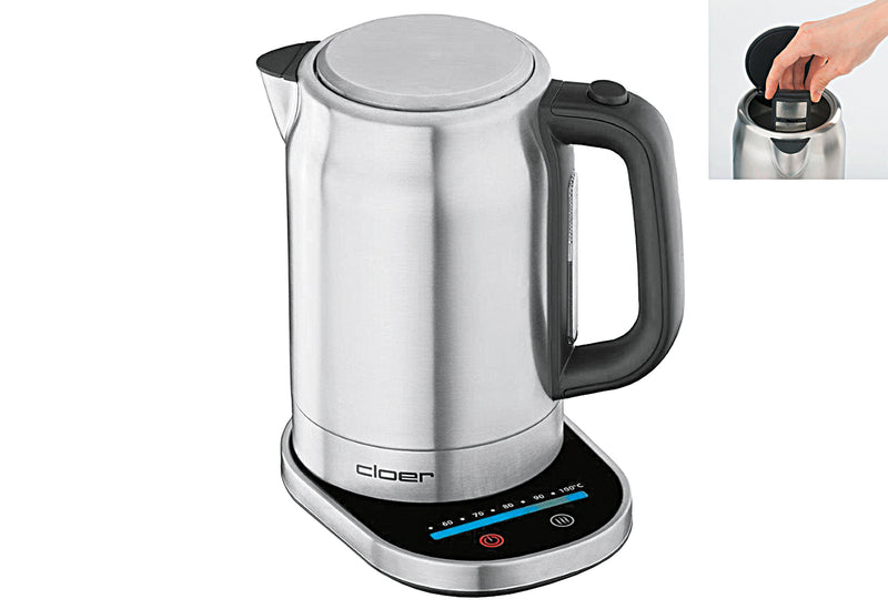 CLOER 4459 Wasserkocher 1,7l 2200 W Edelstahl matt