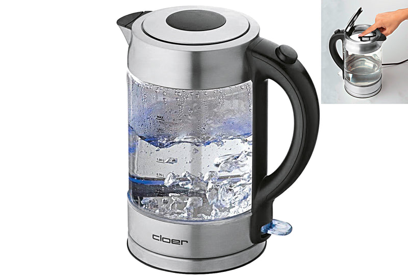 CLOER 4429 Wasserkocher Glasbehälter 1,7l 2200 W Edelstahl