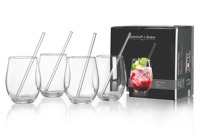 RITZENHOFF & BREKER Partyset Gin + Trinkhalm 8teilig