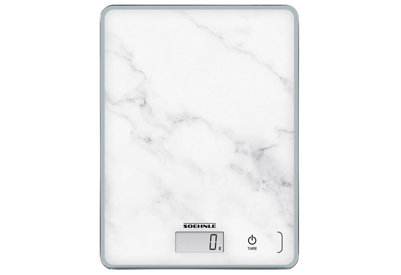 SOEHNLE Küchenwaage Page Compact 300 digital 5kg Tragkraft marble weiß