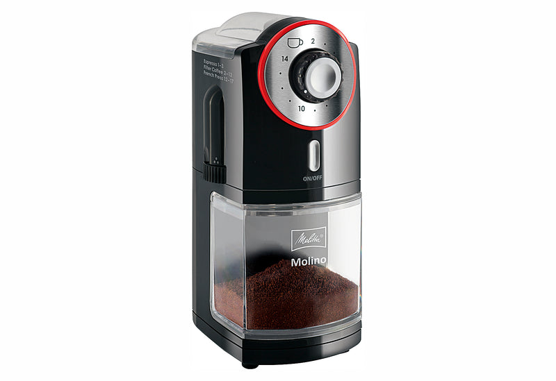 MELITTA Kaffeemühle Stahl Scheibenmahlwerk 100Watt schwarz