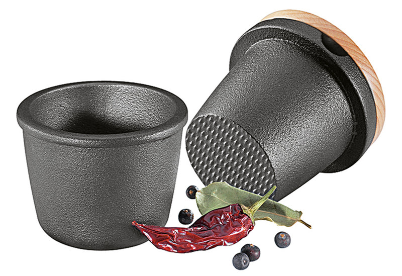 ZASSENHAUS Mörser Gusseisen schwarz 3teilig