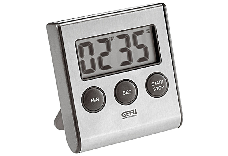 GEFU Timer/Kurzzeitmesser digital Edelstahl/Kunststoff incl.AAA-Batterie