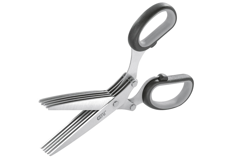 GEFU Kräuterschere mit Reinigungskamm Edelstahl