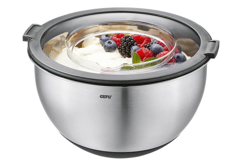 GEFU Schüssel-Set mit Spritzschutzdeckel Muov