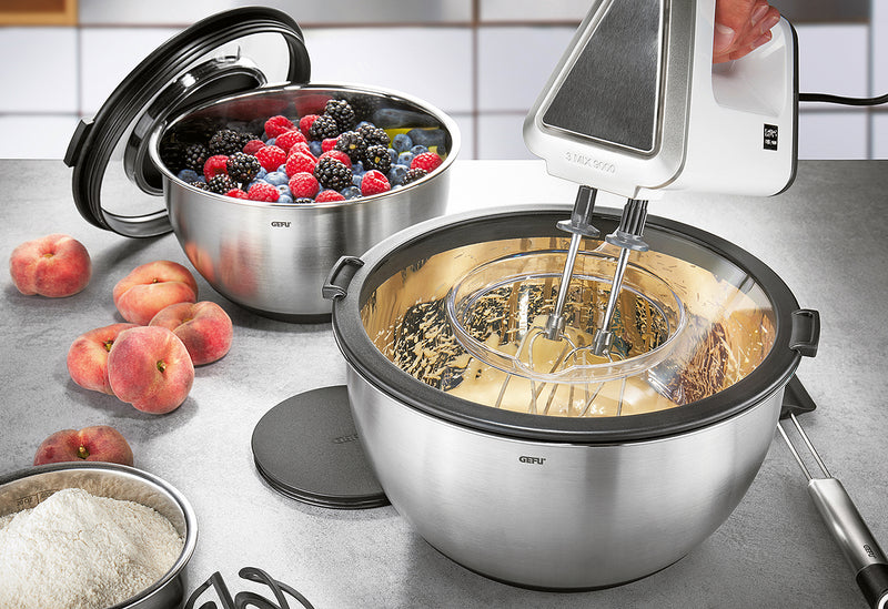 GEFU Schüssel-Set mit Spritzschutzdeckel Muov