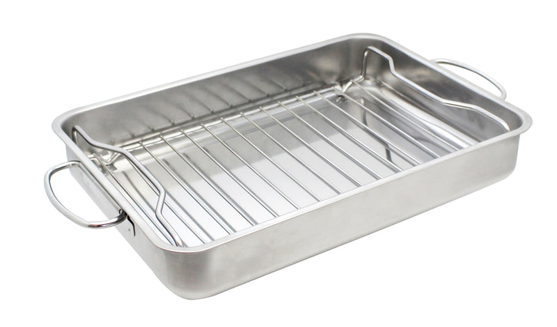 ELO Brat-und Auflaufform Basic 40x32x6,5cm mit Grilleinsatz Edelstahl