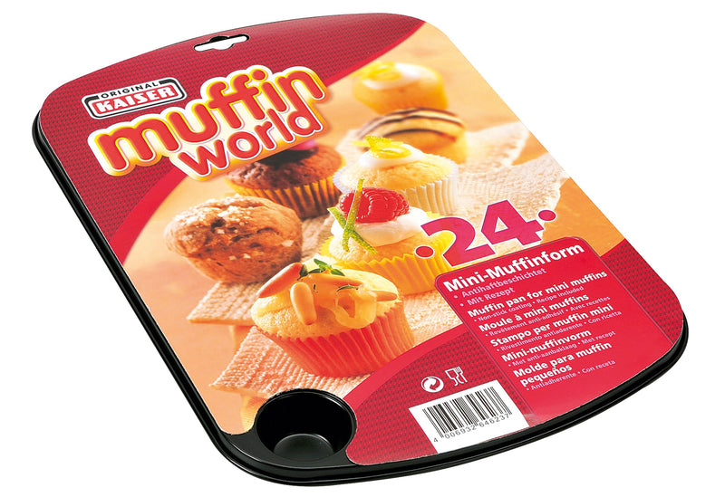 KAISER Muffinbackform Mini Muffin World 24er Ø4,5cm