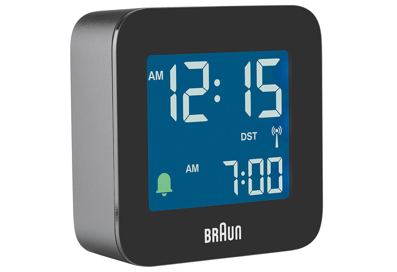 BRAUN Funkwecker digital  5,7x5,7x2cm schwarz