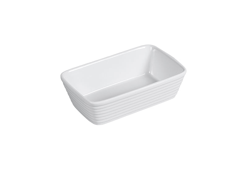 KÜCHENPROFI Auflaufform Burgund rechteckig 19x11x5,5cm weiss