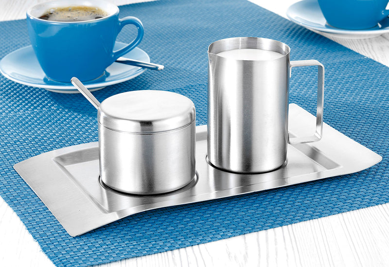 ESMEYER Milch- und Zuckerset Wave Edelstahl 18/10 5teilig