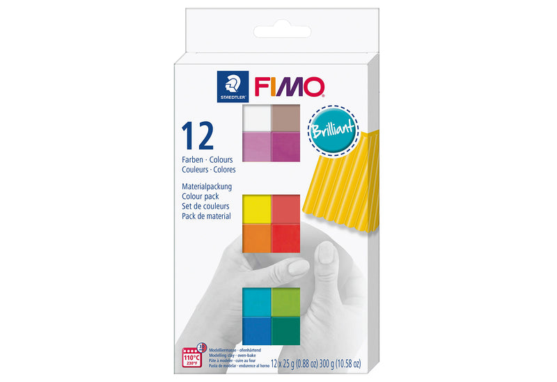STAEDTLER Modelliermasse Fimo soft  Brilliantfarben 12er sort.