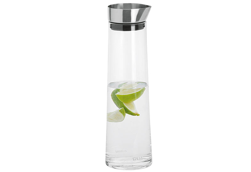 BLOMUS Wasserkaraffe Acqua Edelstahl matt/Glas/Silikon 1000 ml 30cm Ø9cm