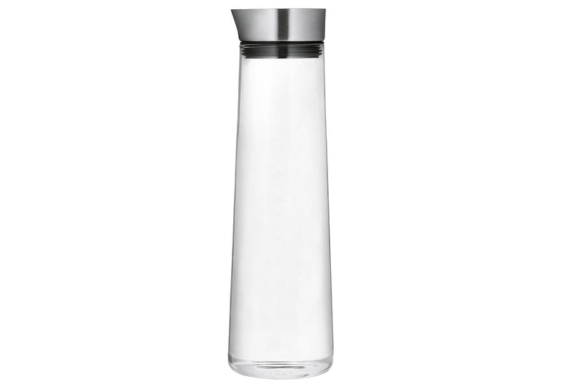 BLOMUS Wasserkaraffe Acqua Edelstahl matt/Glas/Silikon 1000 ml 30cm Ø9cm