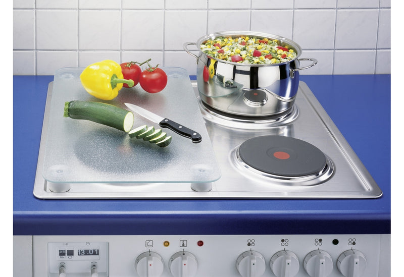 WENKO Herd-Abdeckplatte Glas 52x30cm transparent 2Stück