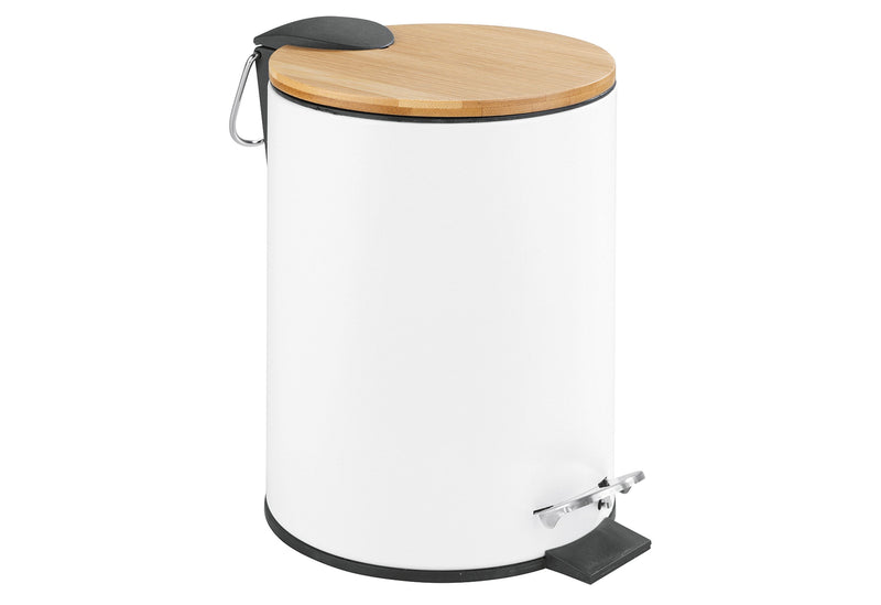 WENKO Kosmetik Treteimer Tortona 3Liter 17x23,5x21cm weiss natur