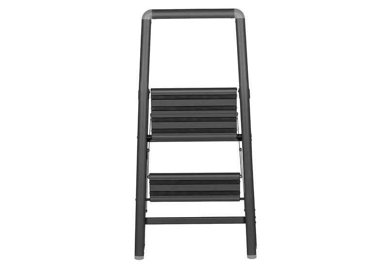 WENKO Alu-Klapptrittleiter Compact 2-stufig 45,5x91,5x6cm schwarz