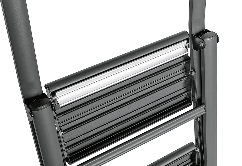 WENKO Alu-Klapptrittleiter Compact 2-stufig 45,5x91,5x6cm schwarz