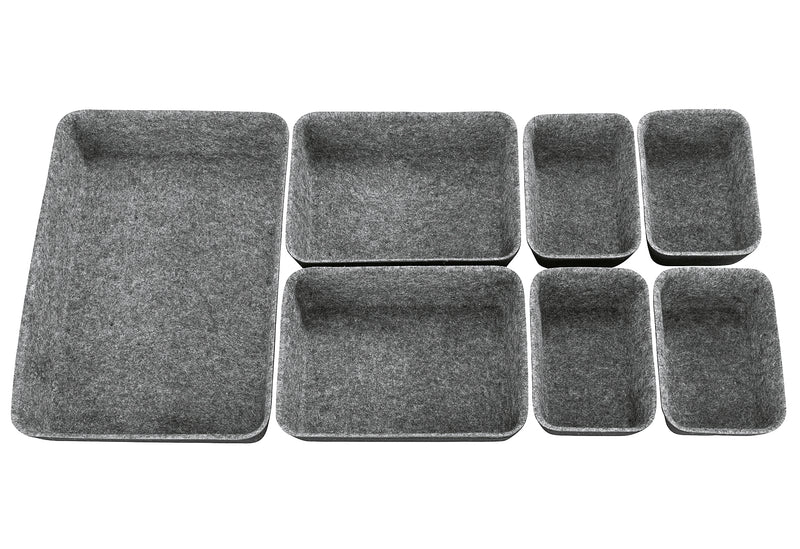 WENKO Schubladen Organizer Polyesterfilz 28,5x5x20cm 7teilig