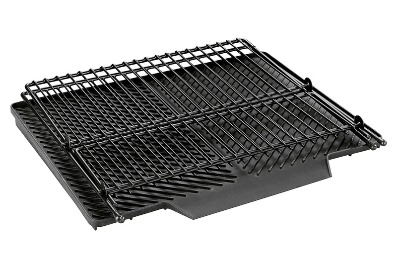 WENKO Geschirrabtropfer mit Abtropfmatte Nelia 34x25x40cm schwarz