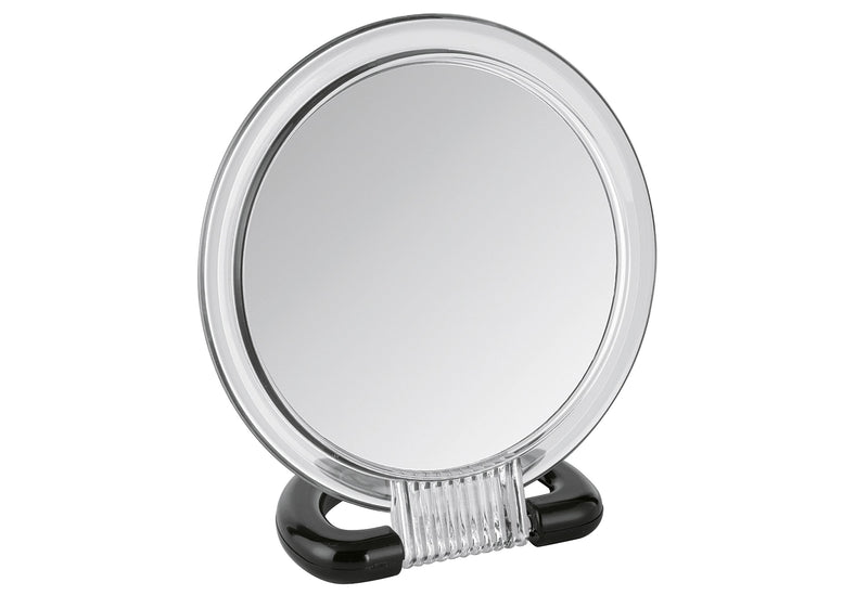 WENKO Kosmetikspiegel 3-fach Vergrößerung mit Kunststoffgriff 15,5x17x7,5cm