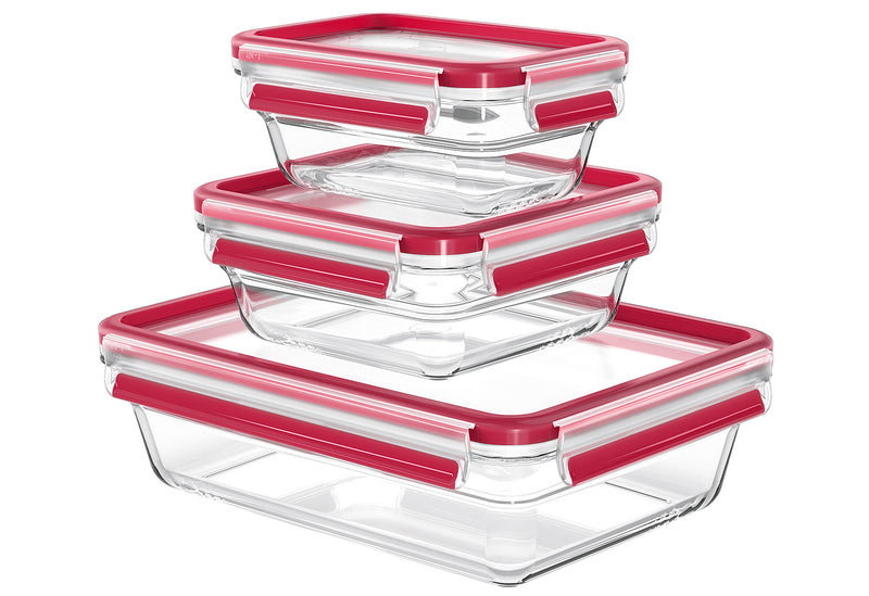 EMSA Frischhaltedose Clip & Close 0,45/0,8/2,0l rechteckig 3teilig