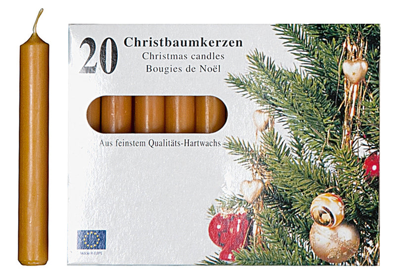 Baumkerze 9,6cm Ø1,2cm natur 20 Stück