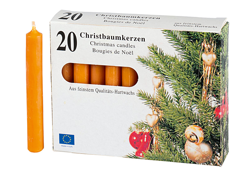 Baumkerze 9,6cm Ø1,2cm natur 20 Stück