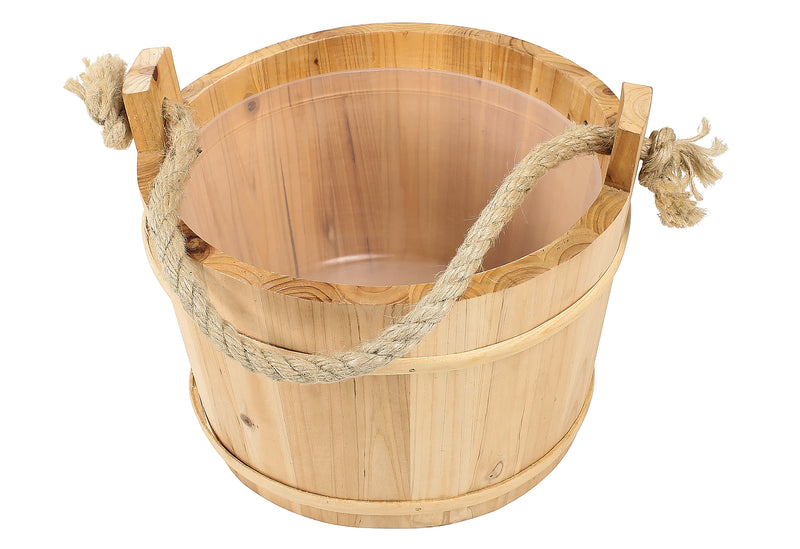 CROLL & DENECKE Saunabottich Holz mit Kunststoffeinsatz