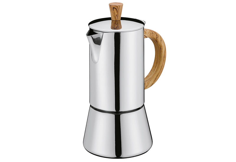 CILIO Espressokocher FIGARO Edelstahl 4T Olive