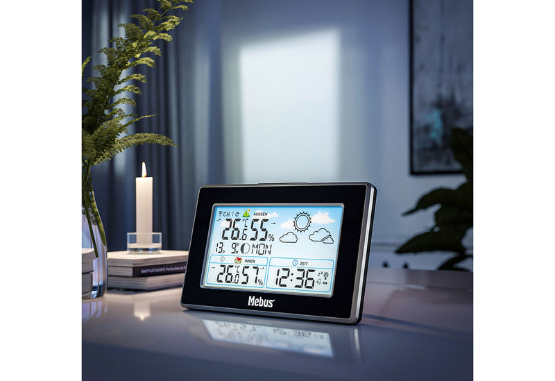 MEBUS Funk-Wetterstation 15x9,6x2,2cm