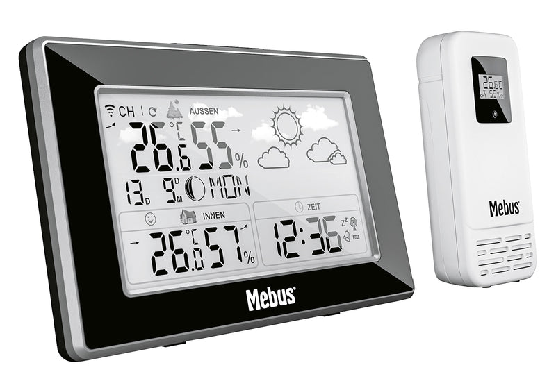 MEBUS Funk-Wetterstation 15x9,6x2,2cm