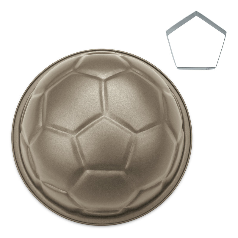 STÄDTER Backform Pepe der Fußball Ø22cm / H 11cm mit Fünfeck-Aus