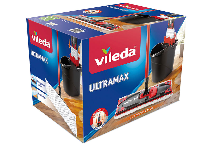 VILEDA Bodenwischer Ultramax Komplett-Set inklusive Stiel und Eimer