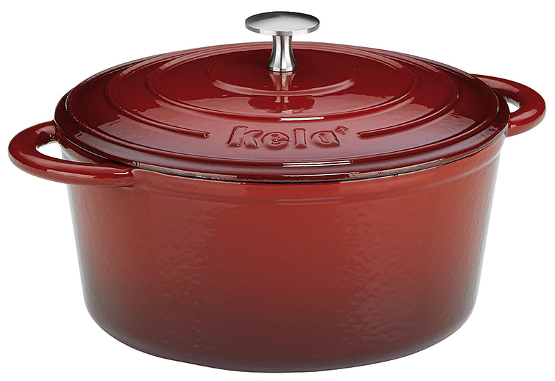 KELA Bräter Calido 5l 12cm Ø26cm rot/beige