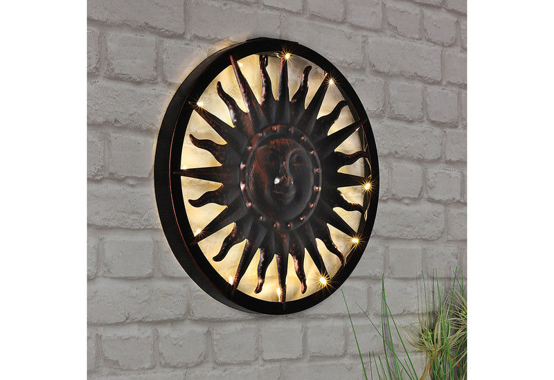 HI LED Solar Wandlicht Sonne 40x4cm