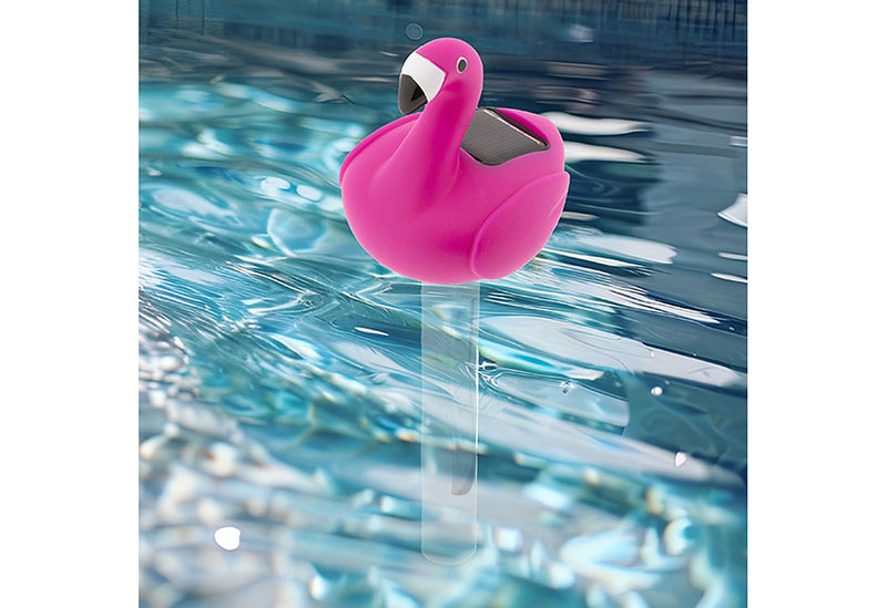 HI Solarbetriebener Thermometer Flamingo