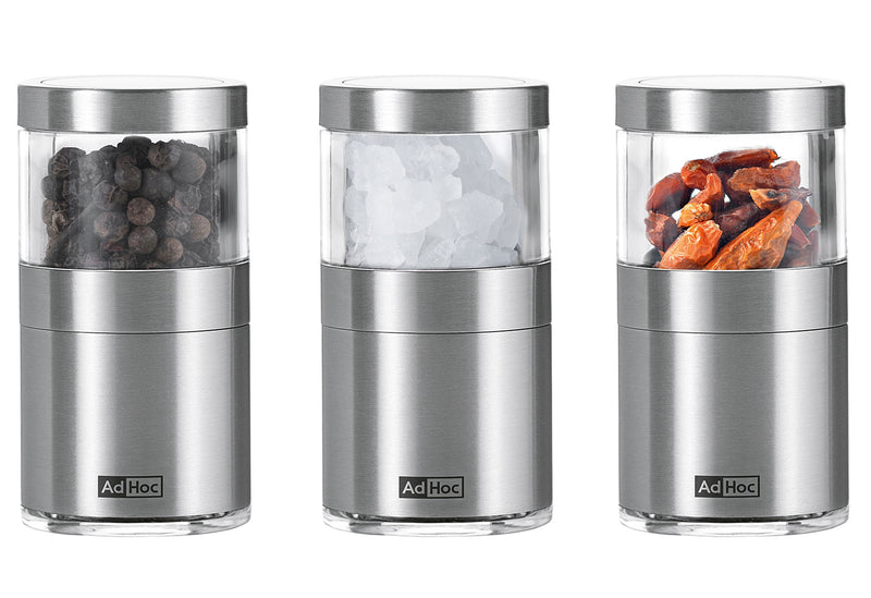 ADHOC Gewürzmühlen-Set Voyage 3teilig