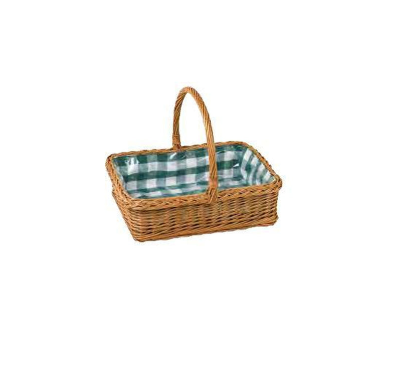 ADAM SCHMIDT Tablett rechteckig Vollweide Stoff mit Bügel 46x37x35cm