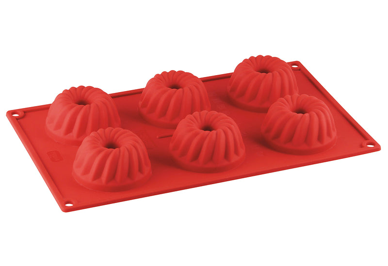 Dr. Oetker Silikon-Gugelhupfform Mini Flexxible Love Platinsilikon 30x17,5x4,5cm 6er