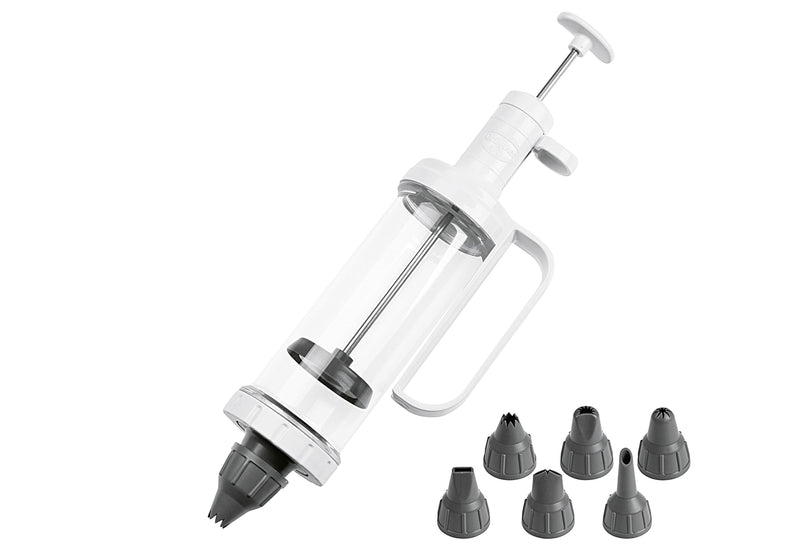 Dr. Oetker Einhand-Garnierspritze mit 6 Tüllen