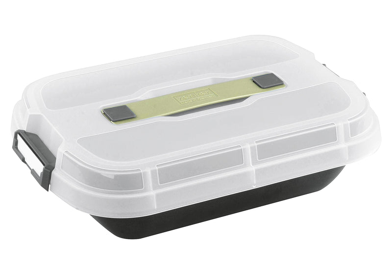 ZENKER Dessert- und Auflaufform 34x25x6cm Bake, Click & Go mit Haube und 2 Magnetschildern