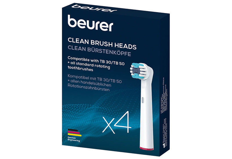 Beurer Ersatzköpfe CLEAN elektrische Zahnbürste 4er Pack