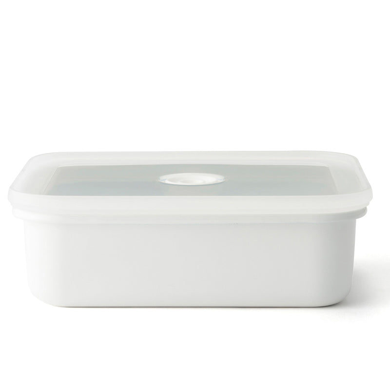 Vakuum-Emailledose, L flach, 1,35L