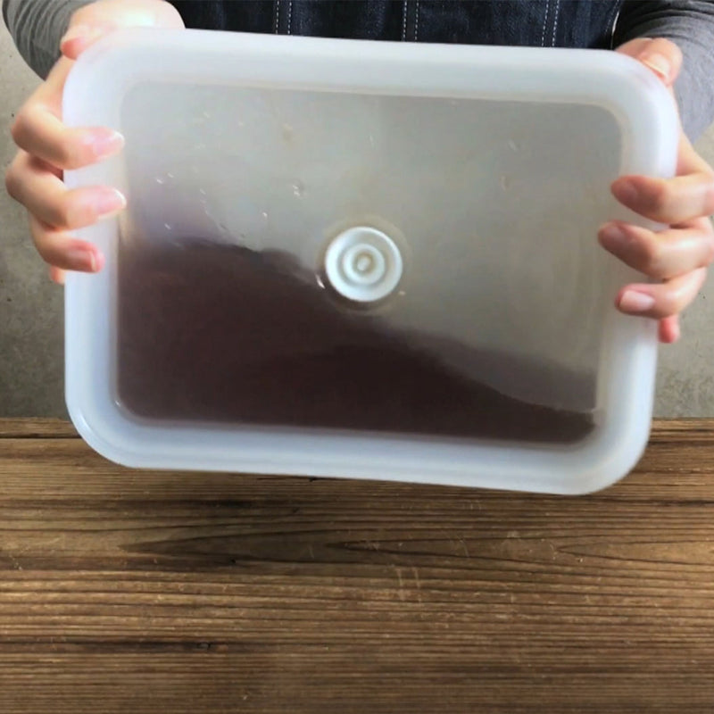 Vakuum-Emailledose, XL flach, 1,85L