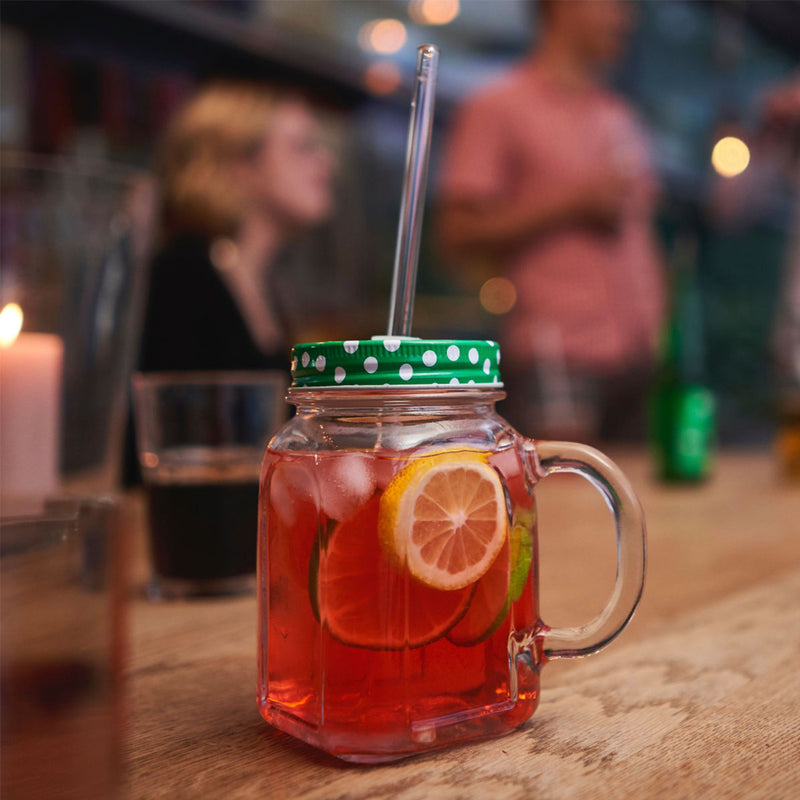 Glastrinkhalm Set 7 tlg. - Länge 23 cm