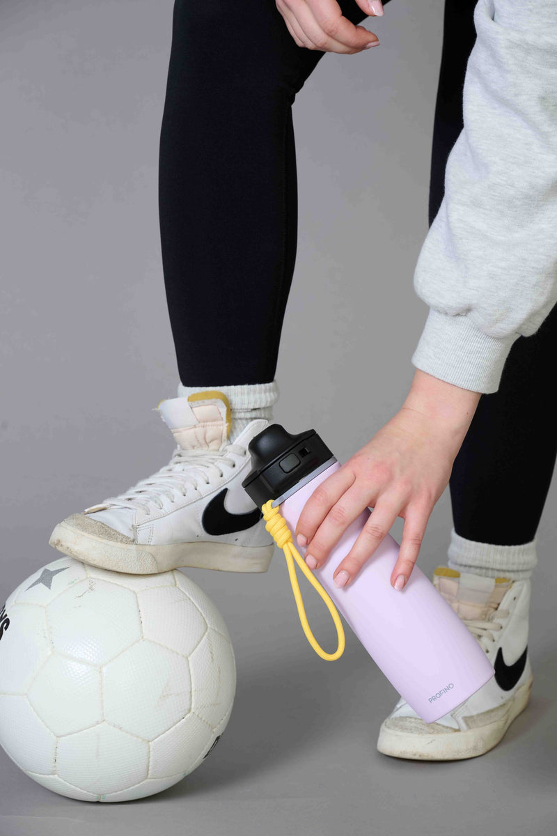 Sport-Flasche "Active", 600 ml, Edelstahl, Flieder