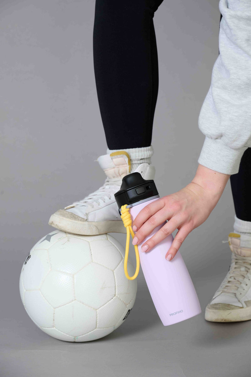 Sport-Flasche "Active", 600 ml, Edelstahl, Flieder