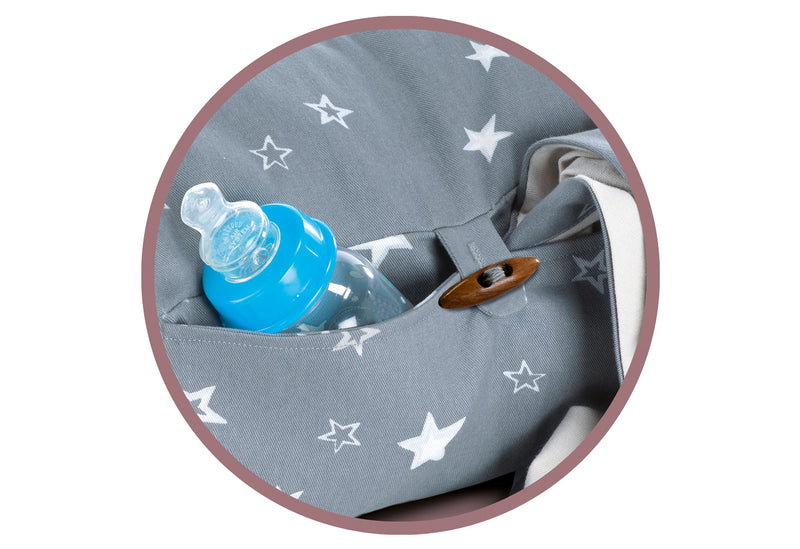 THERALINE Stillrolle Plus Punkte grau/kieselgrau