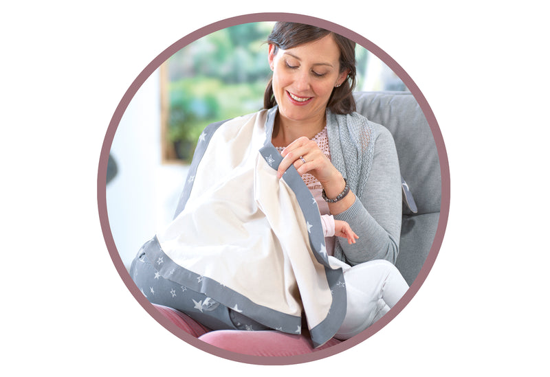 THERALINE Stillrolle Plus Punkte grau/kieselgrau